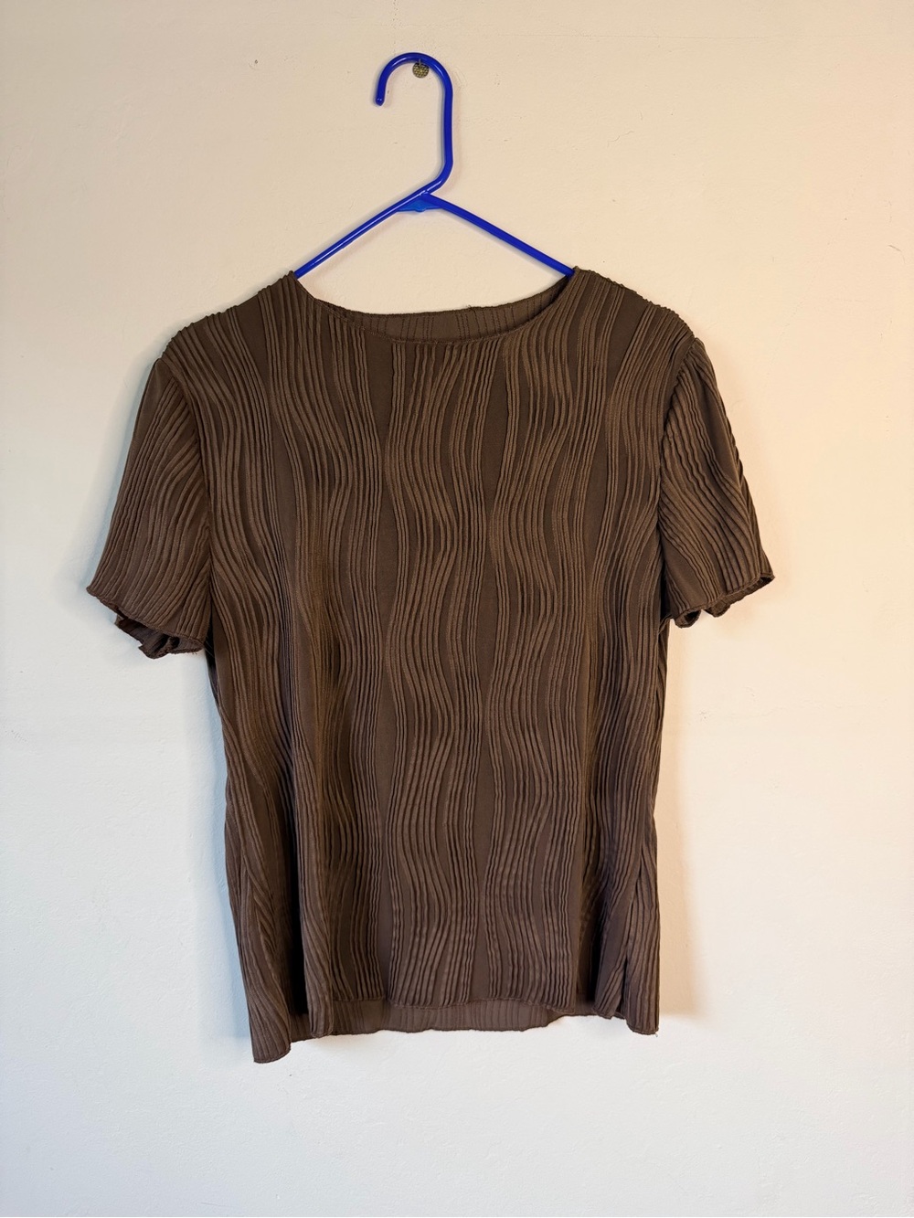 PrettyGarden Brown Textured Bodycon Top